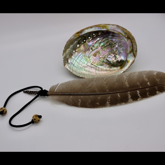 Cleansing feather + abalone shell - Picture 4 of 4